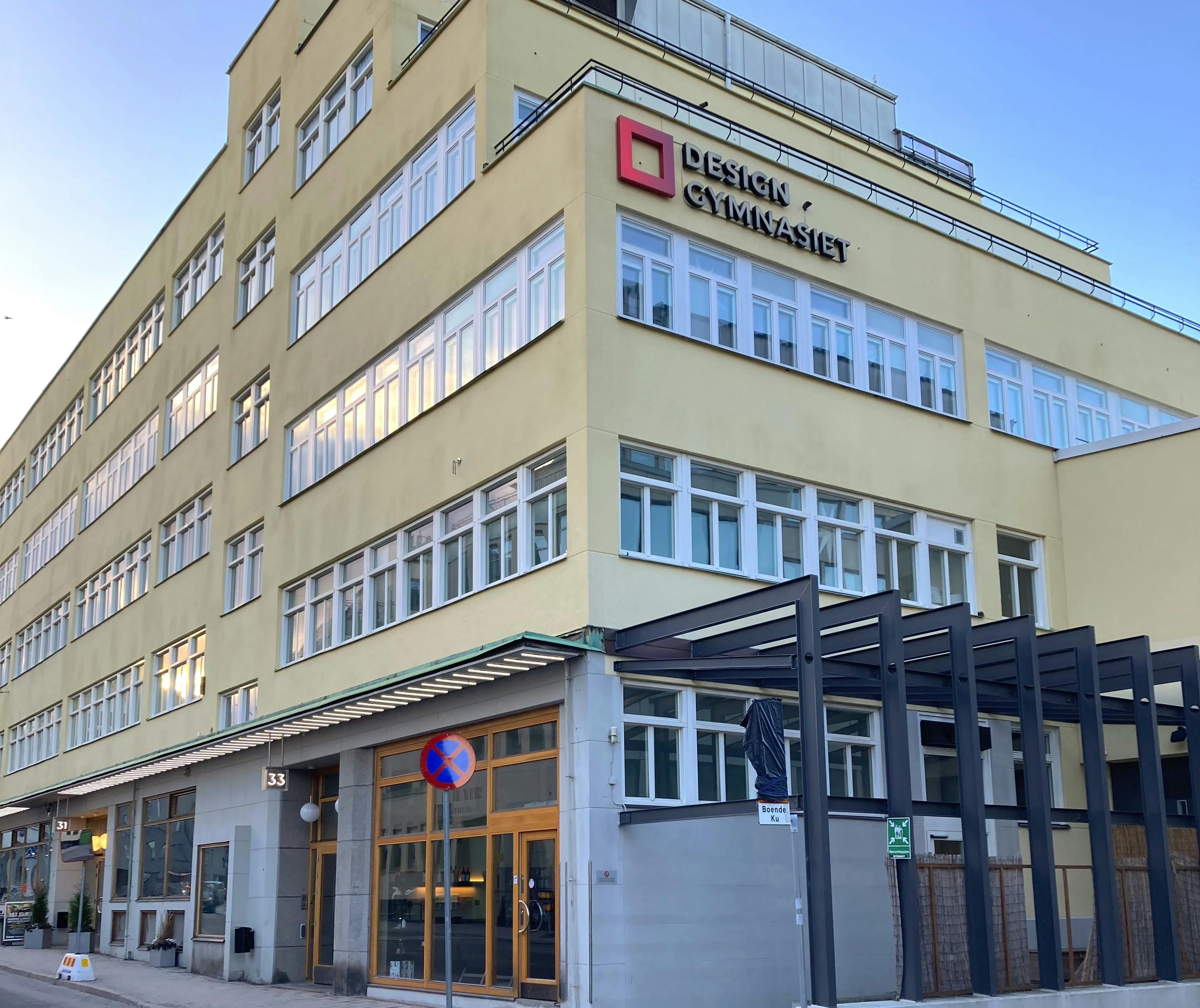 Designgymnasiet Kungsholmens skolbyggnad.