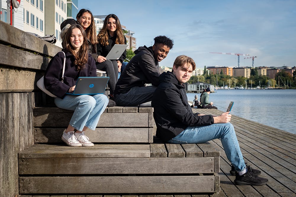 Elever på Kunskapsgymnasiet Liljeholmen